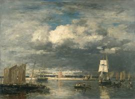 Le Port de Camaret par ciel d'orage, Louis-Eugène Boudin, 1873_Photo RMN-Grand Palais Jacques Quecq d'Henripret